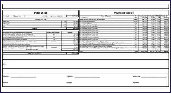 Cost Sheet